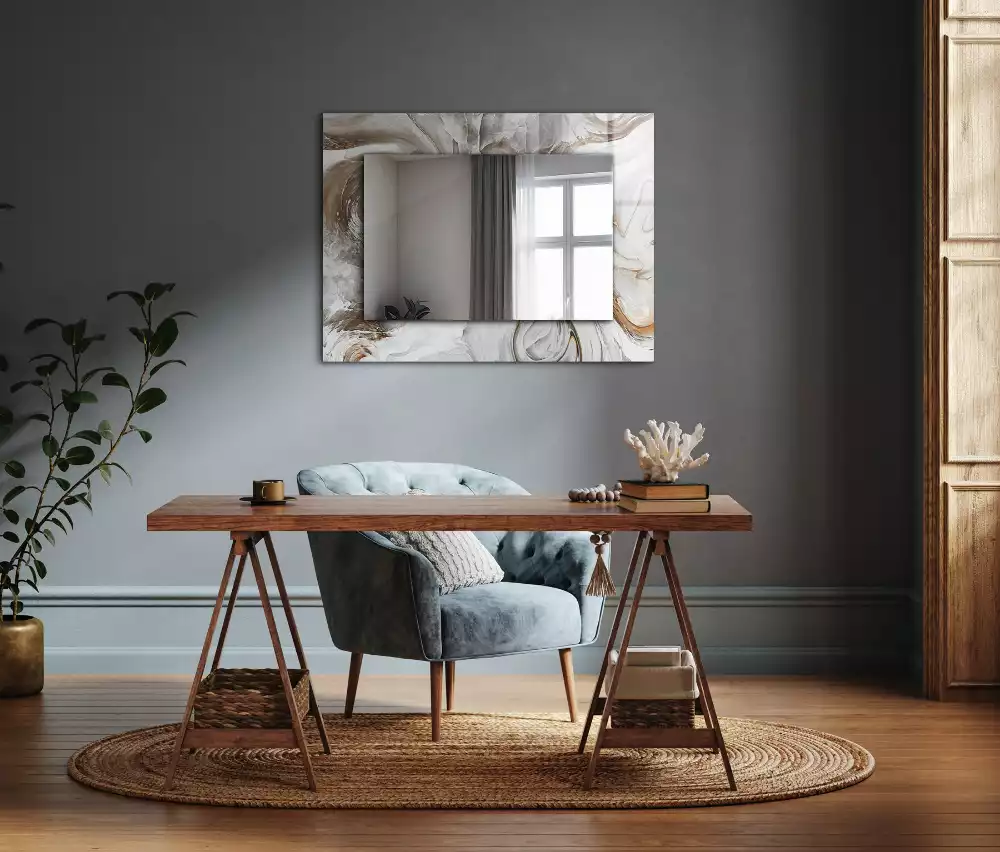 Espelho decorativo Padrão abstrato de mármore