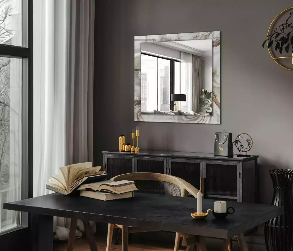 Espelho decorativo Padrão abstrato de mármore