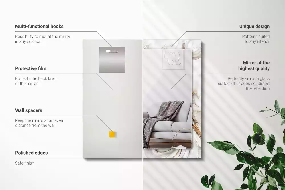 Espelho decorativo Padrão abstrato de mármore