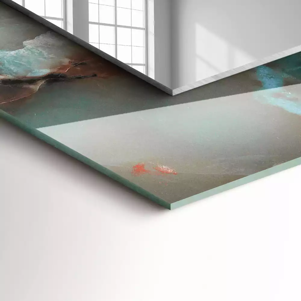 Espelho com moldura decorada Textura colorida abstrata