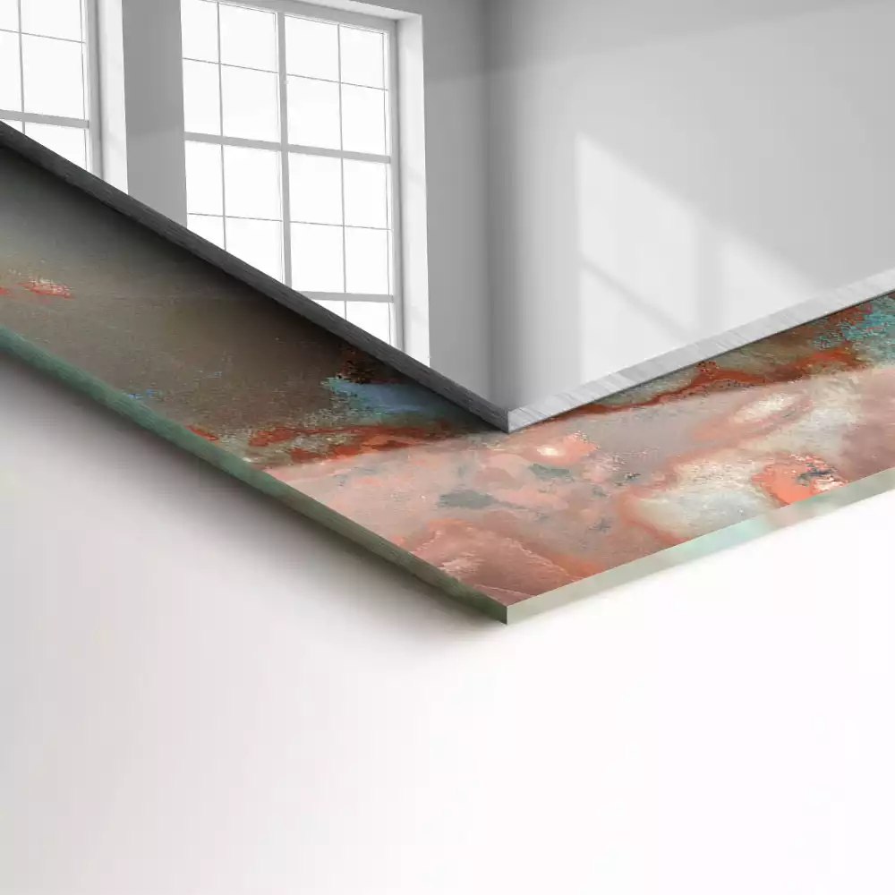 Espelho com moldura decorada Textura colorida abstrata