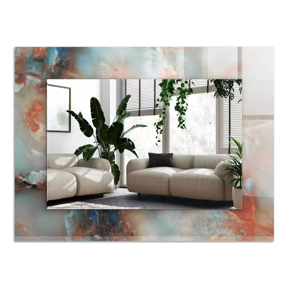 Espelho com moldura decorada Textura colorida abstrata