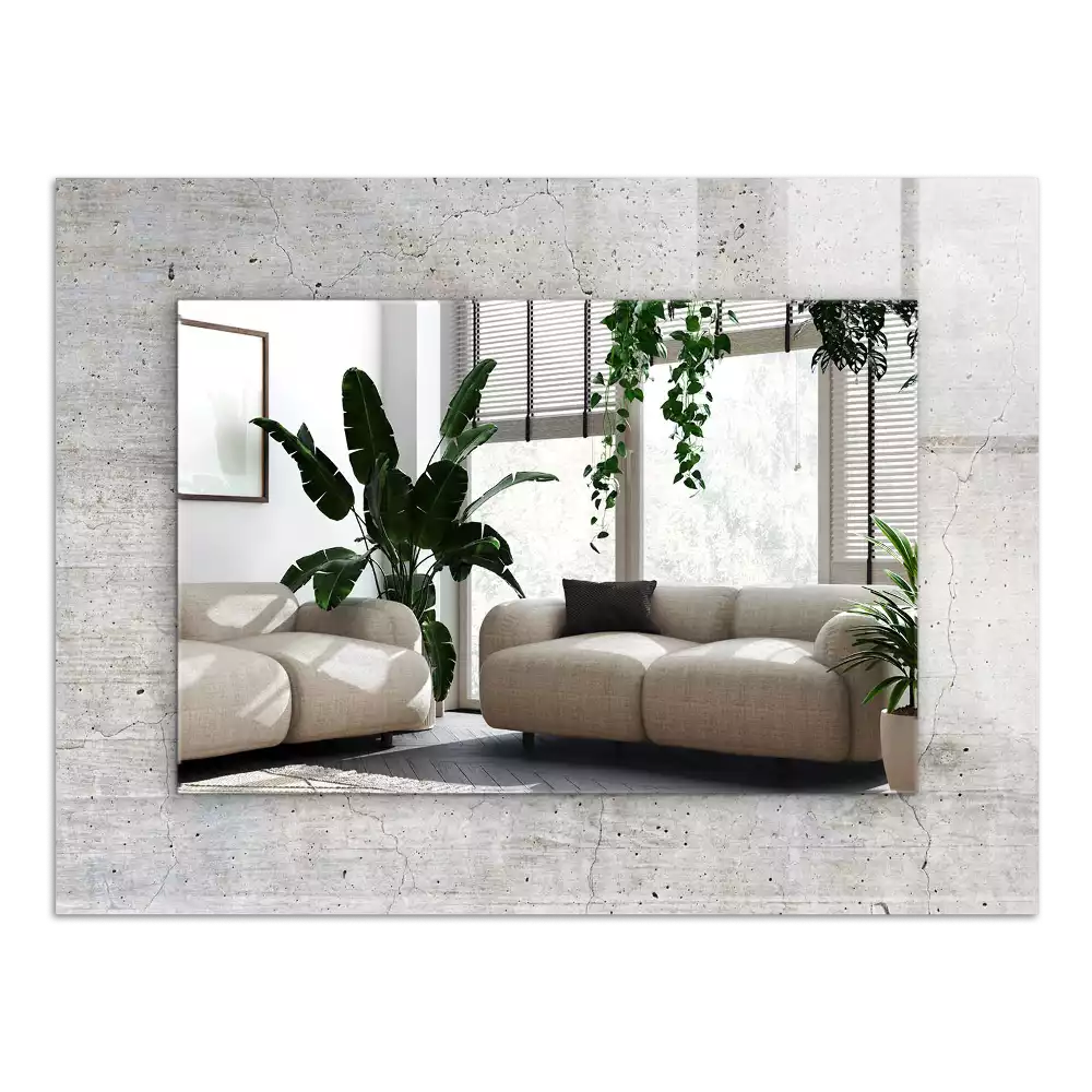 Espelho decorado Parede de concreto rachada