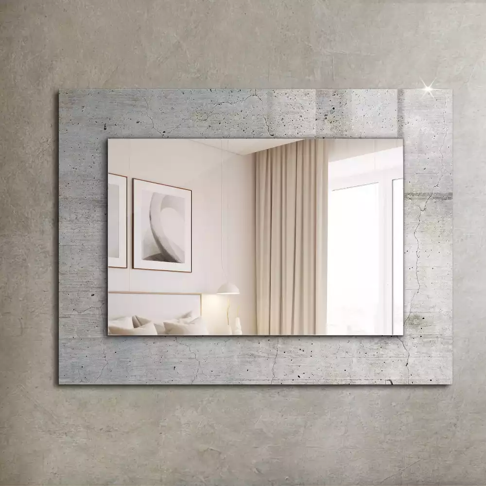Espelho decorado Parede de concreto rachada