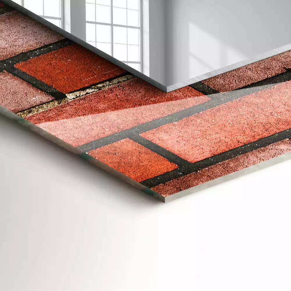 Espelho decorativo Parede de tijolos vermelhos