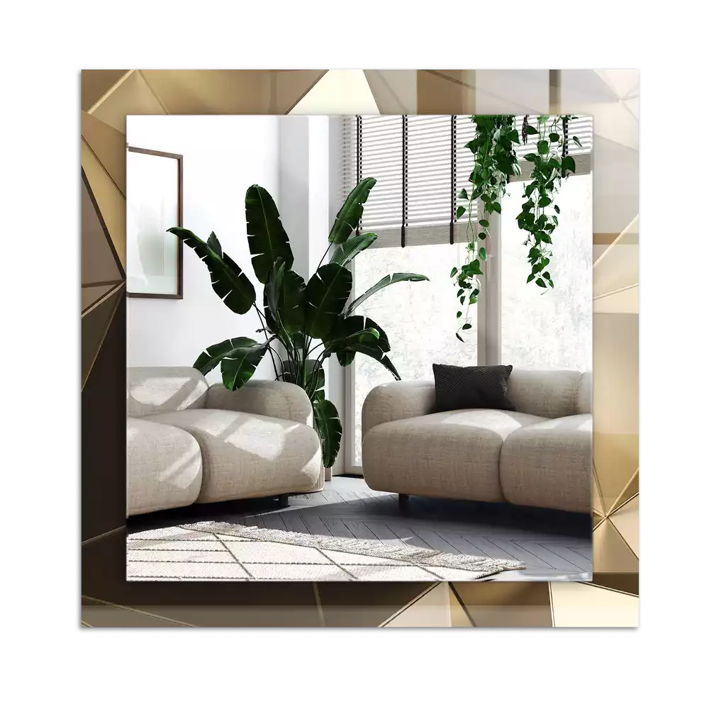 Espelho com moldura decorada Formas geométricas