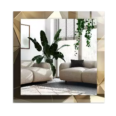 Espelho com moldura decorada Formas geométricas