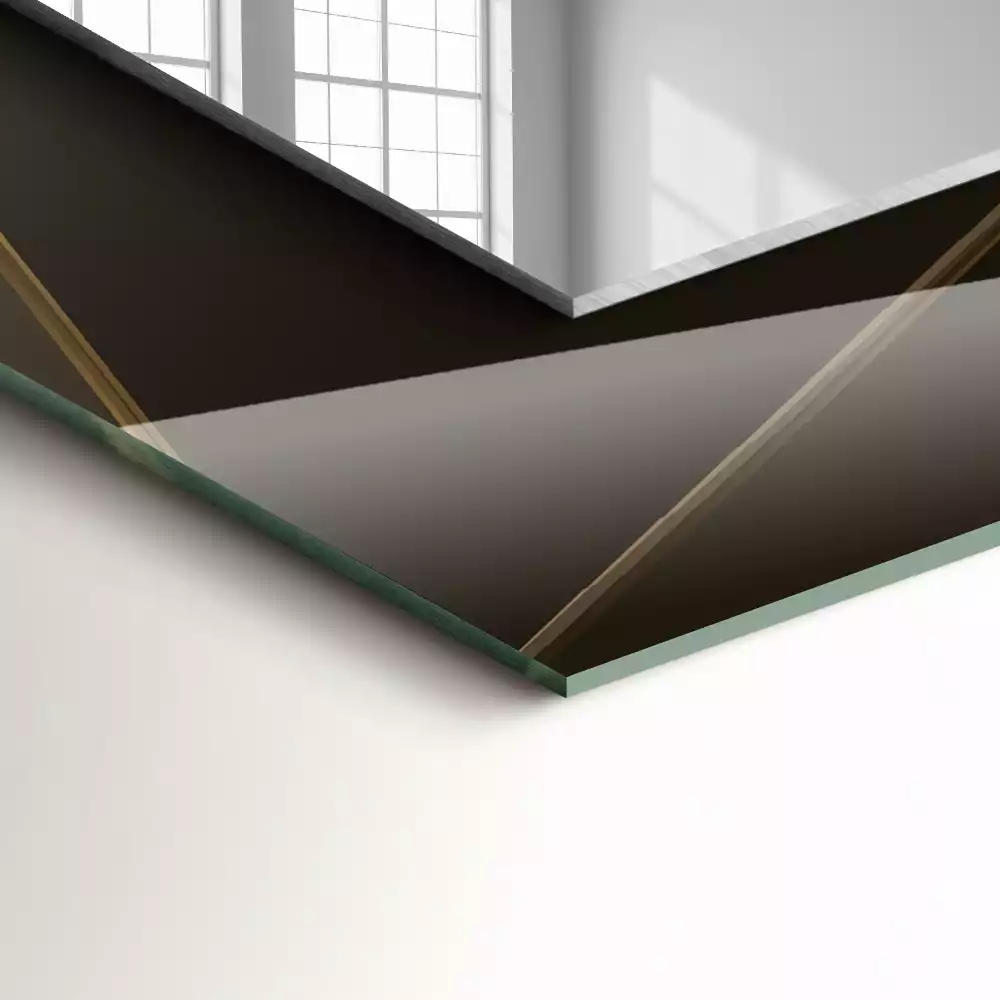 Espelho com moldura decorada Formas geométricas