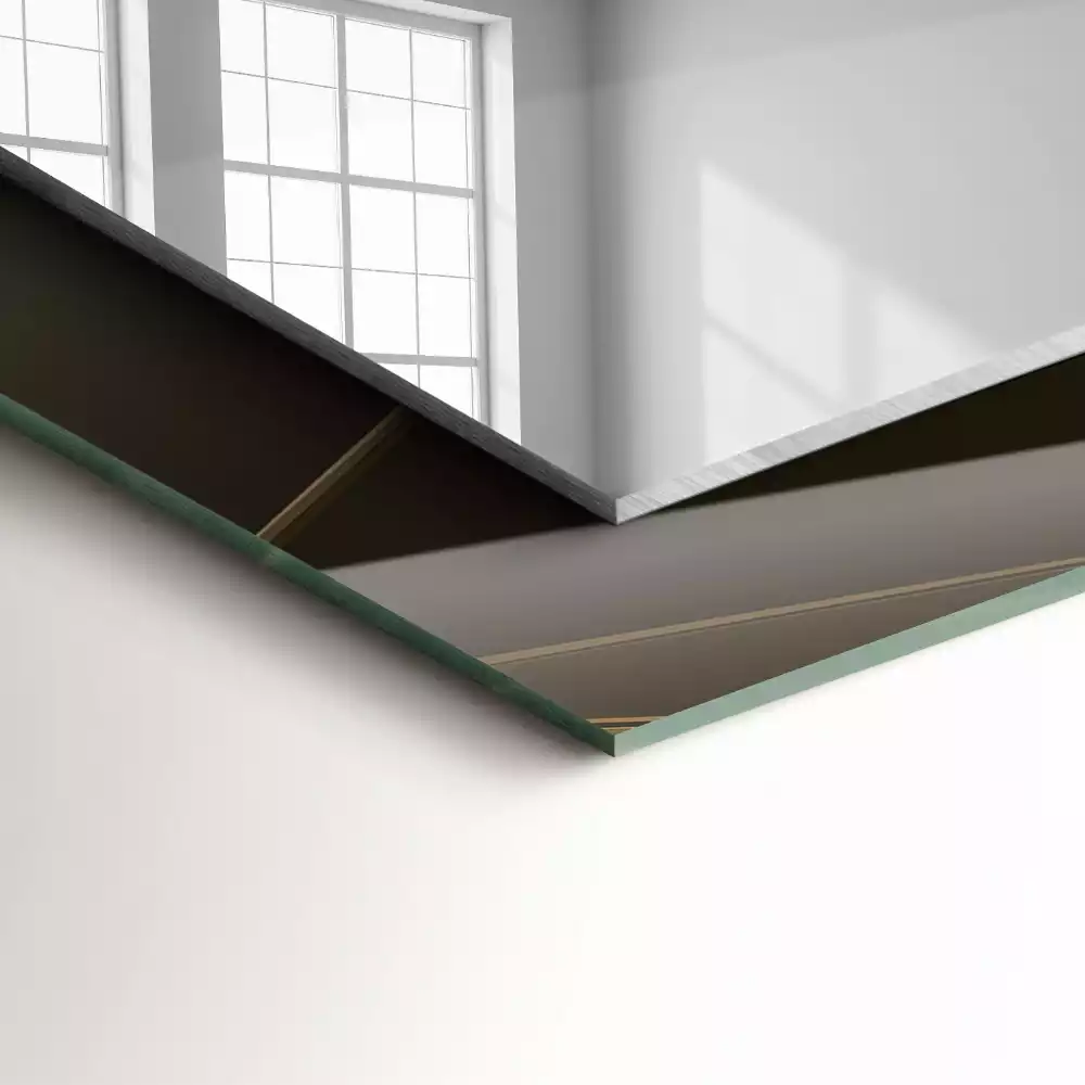 Espelho com moldura decorada Formas geométricas