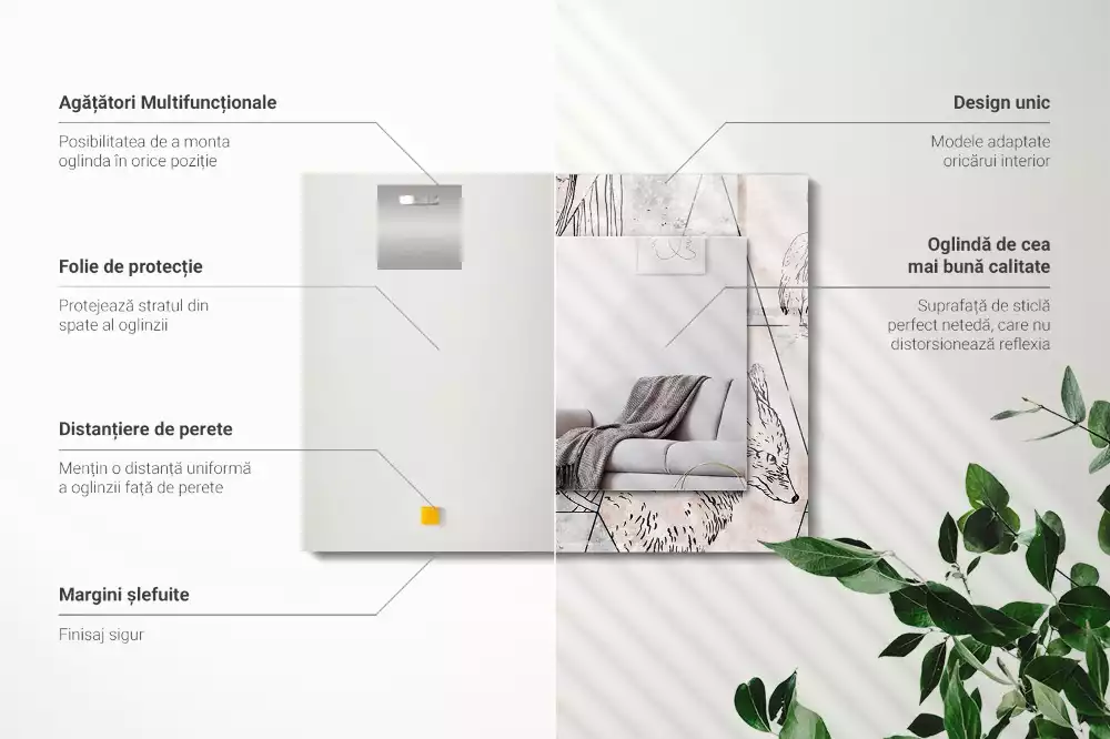 Espelho decorativo Plantas de veado-raposa