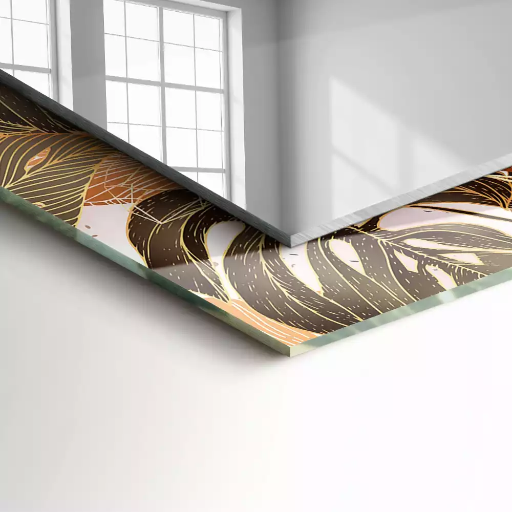 Espelho decorativo Padrão tropical de folhas