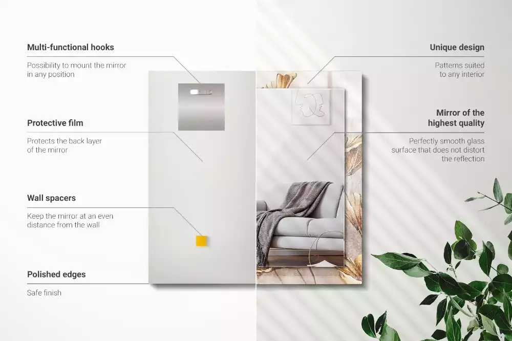 Espelho com moldura decorada Flores Vintage