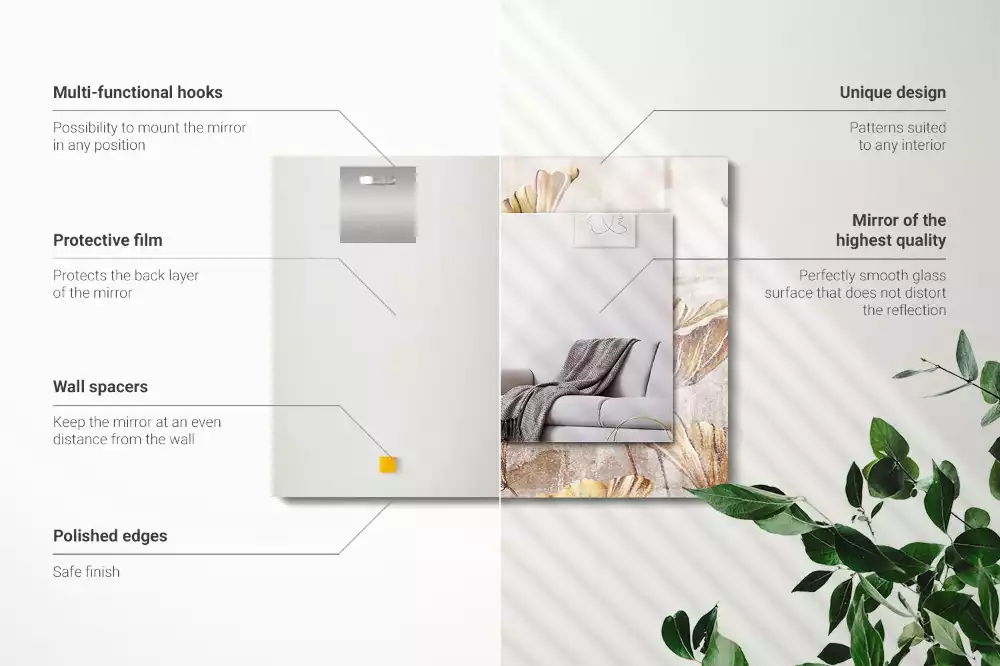 Espelho com moldura decorada Flores Vintage