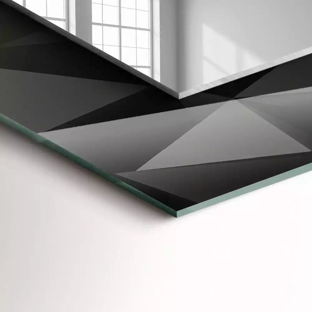 Espelho decorativo Formas geométricas pretas