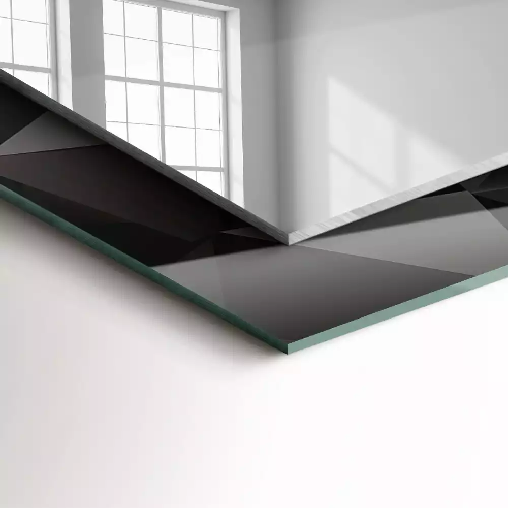 Espelho decorativo Formas geométricas pretas