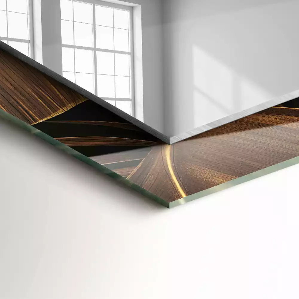 Espelho com moldura decorada folhas tropicais