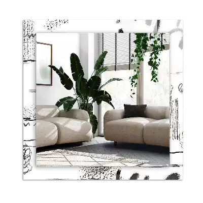 Espelho com moldura decorada Padrões Modernos Abstratos