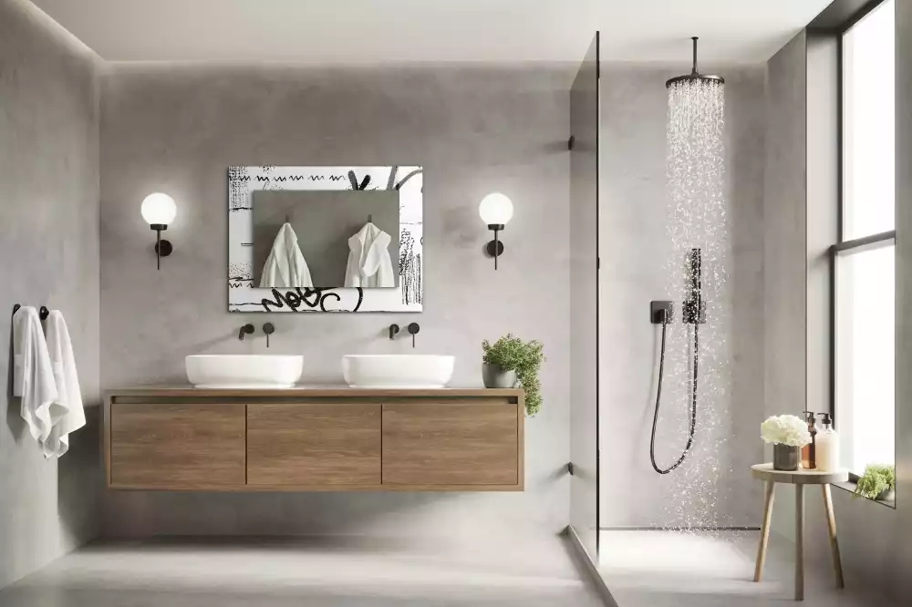 Espelho com moldura decorada Padrões Modernos Abstratos