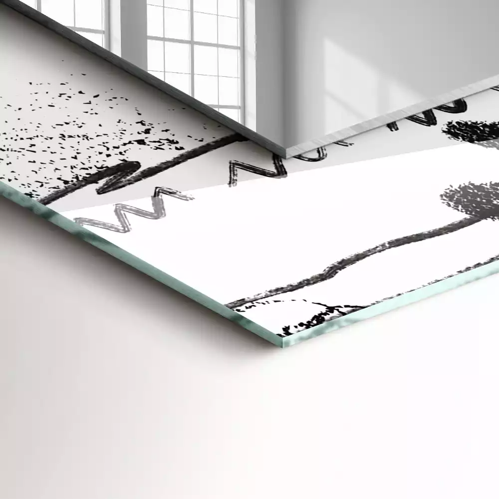 Espelho com moldura decorada Padrões Modernos Abstratos