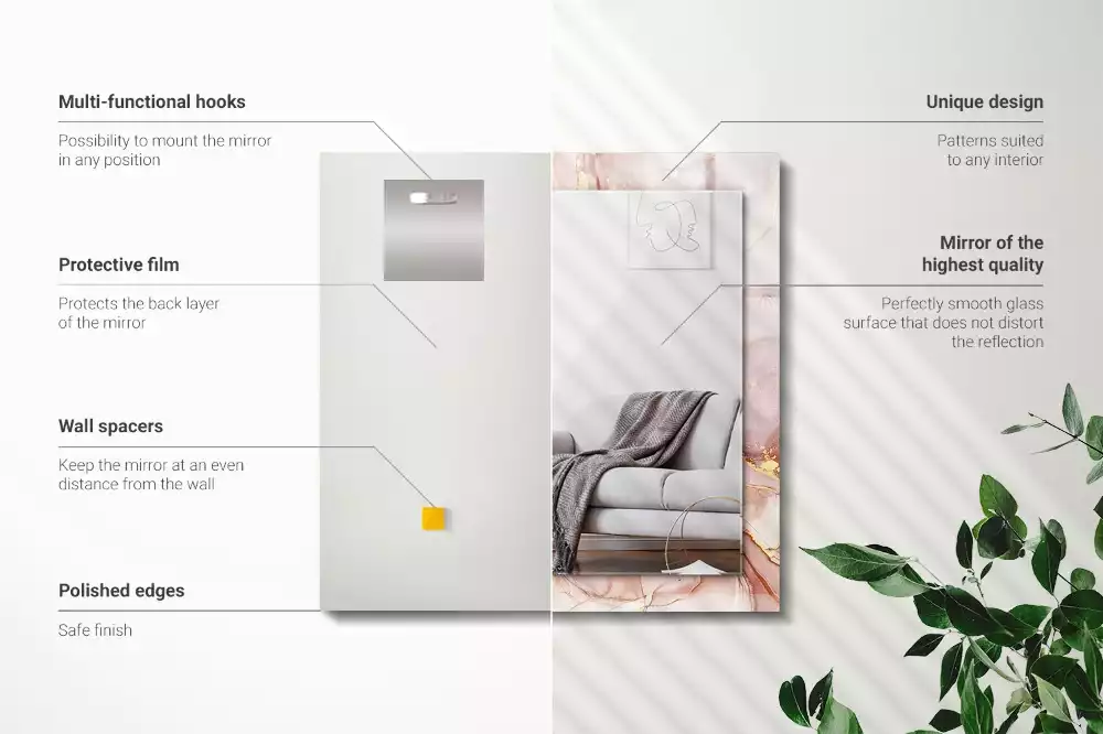 Espelho decorativo Arte abstrata em aquarela