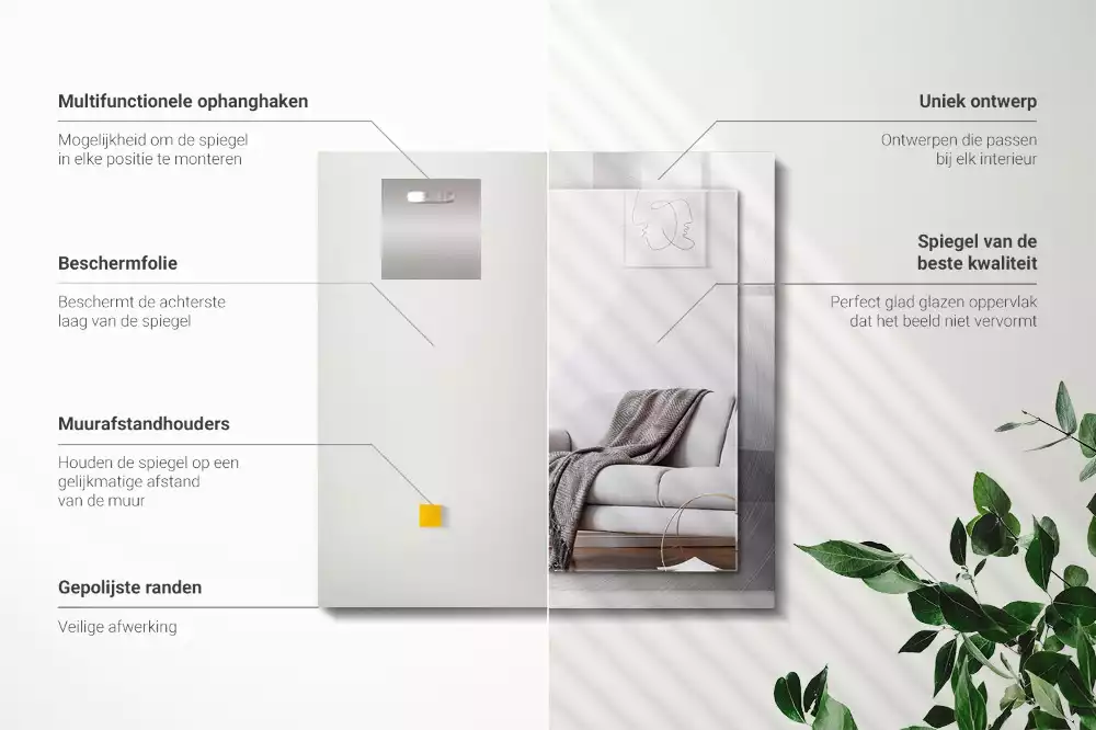 Espelho decorativo Superfície metálica redonda