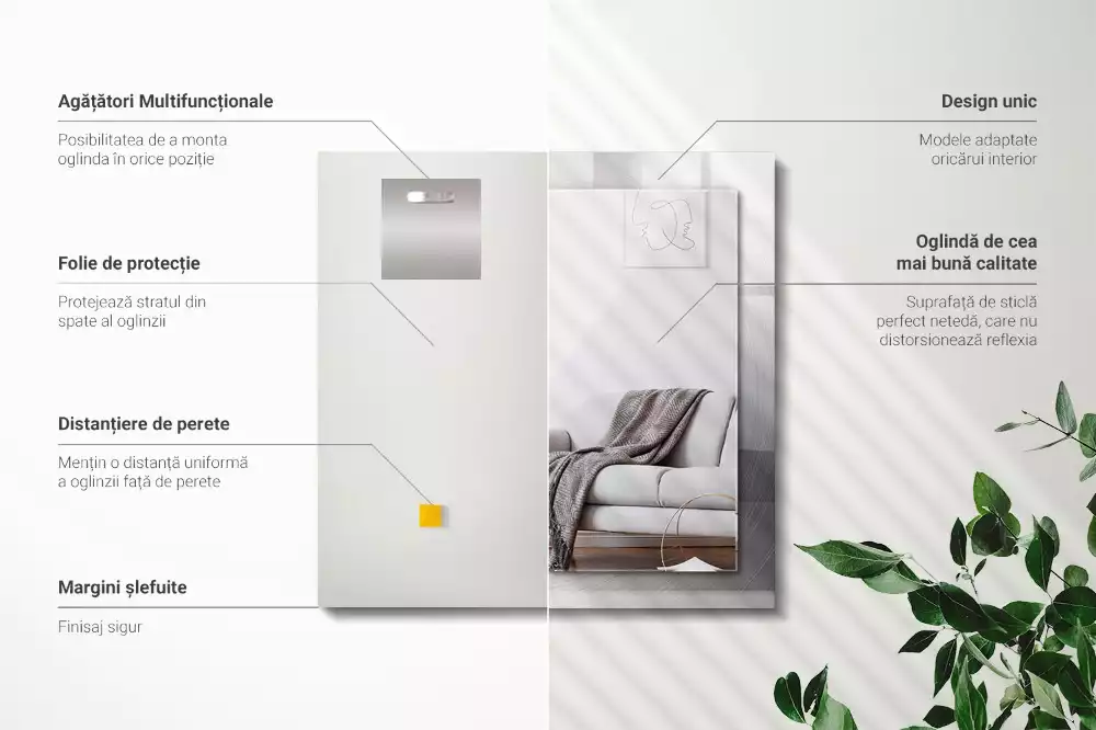 Espelho decorativo Superfície metálica redonda