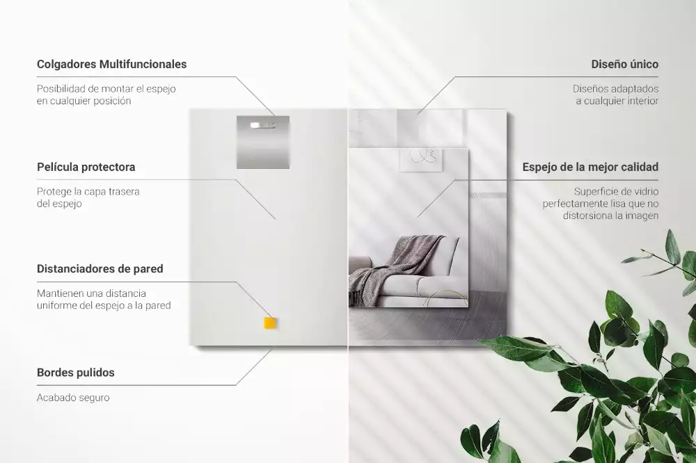 Espelho decorativo Superfície metálica redonda