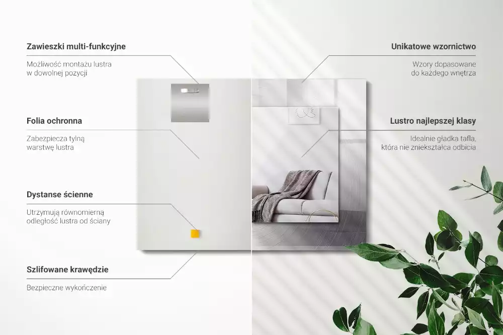 Espelho decorativo Superfície metálica redonda