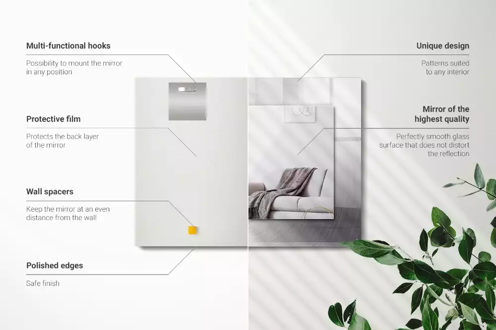 Espelho decorativo Superfície metálica redonda