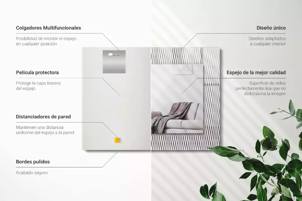 Espelho decorativo Padrão de tecido têxtil