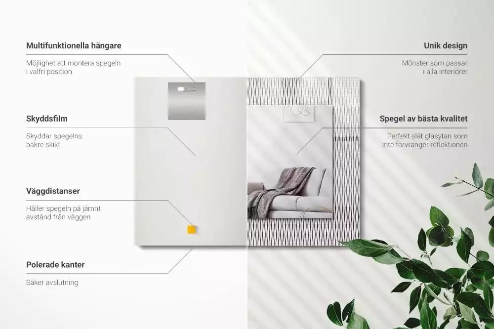 Espelho decorativo Padrão de tecido têxtil