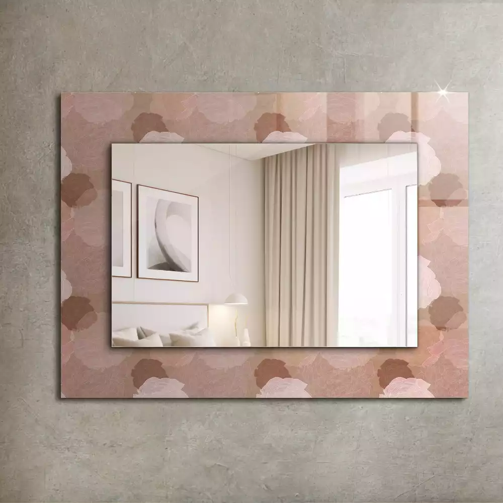 Espelho com moldura decorada Flores peônias