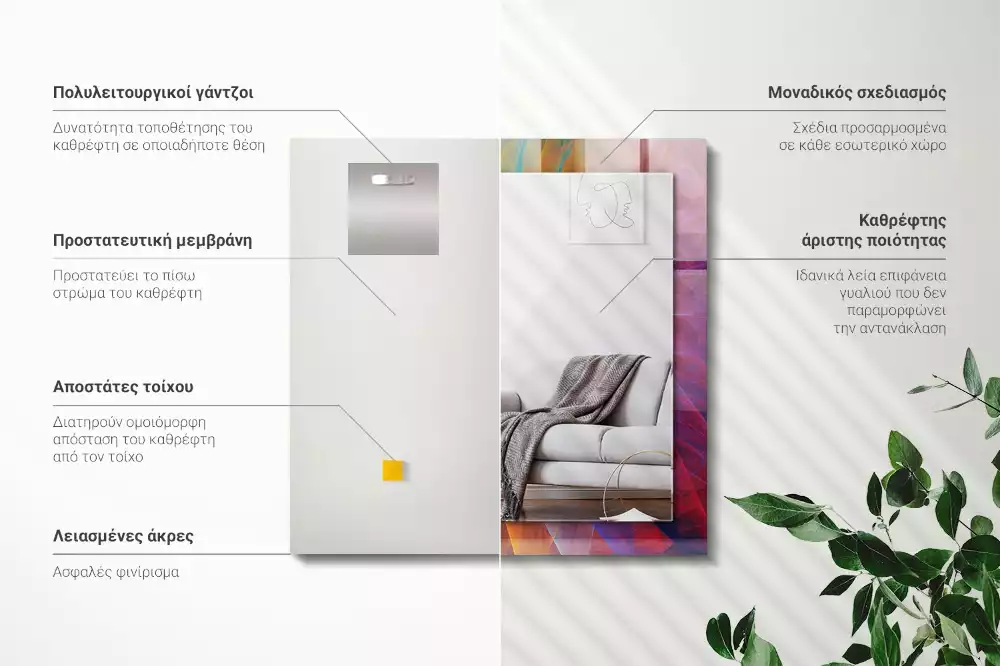 Espelho decorado Espiral abstrata colorida