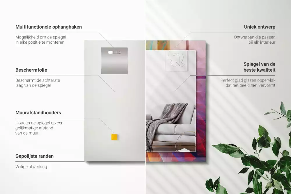 Espelho decorado Espiral abstrata colorida