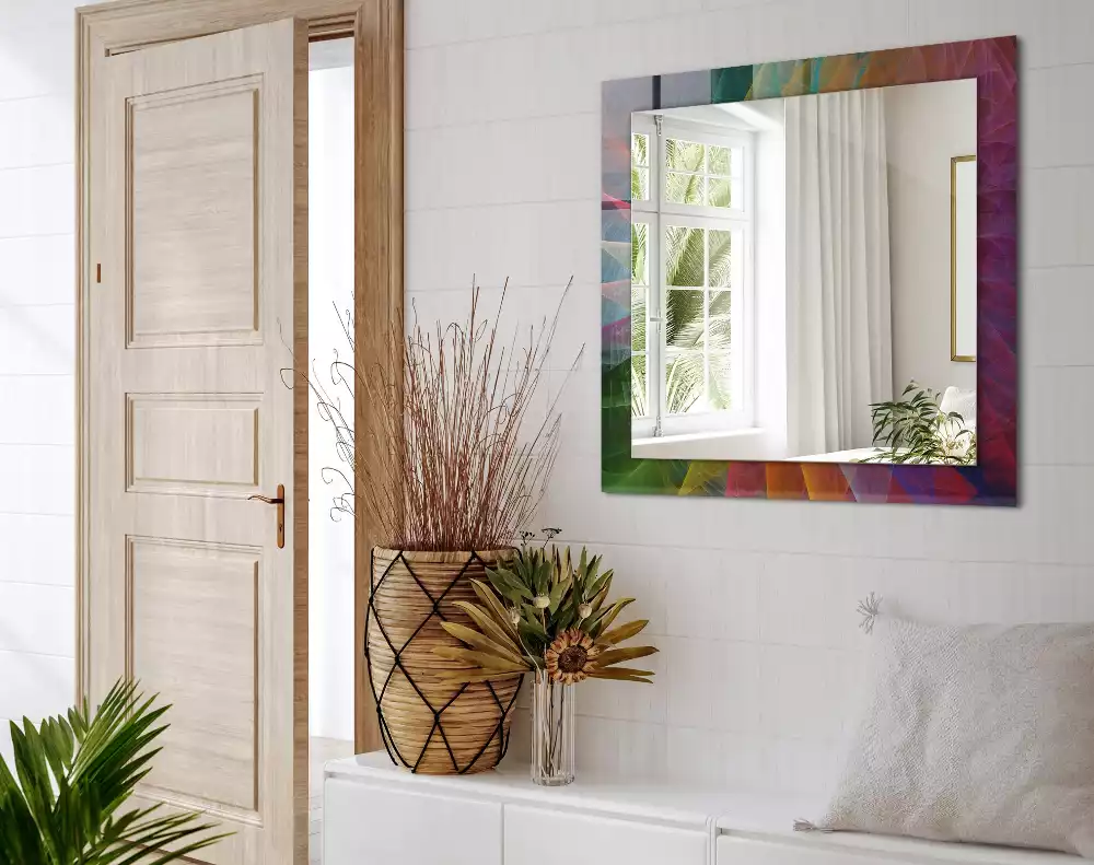 Espelho decorado Espiral abstrata colorida