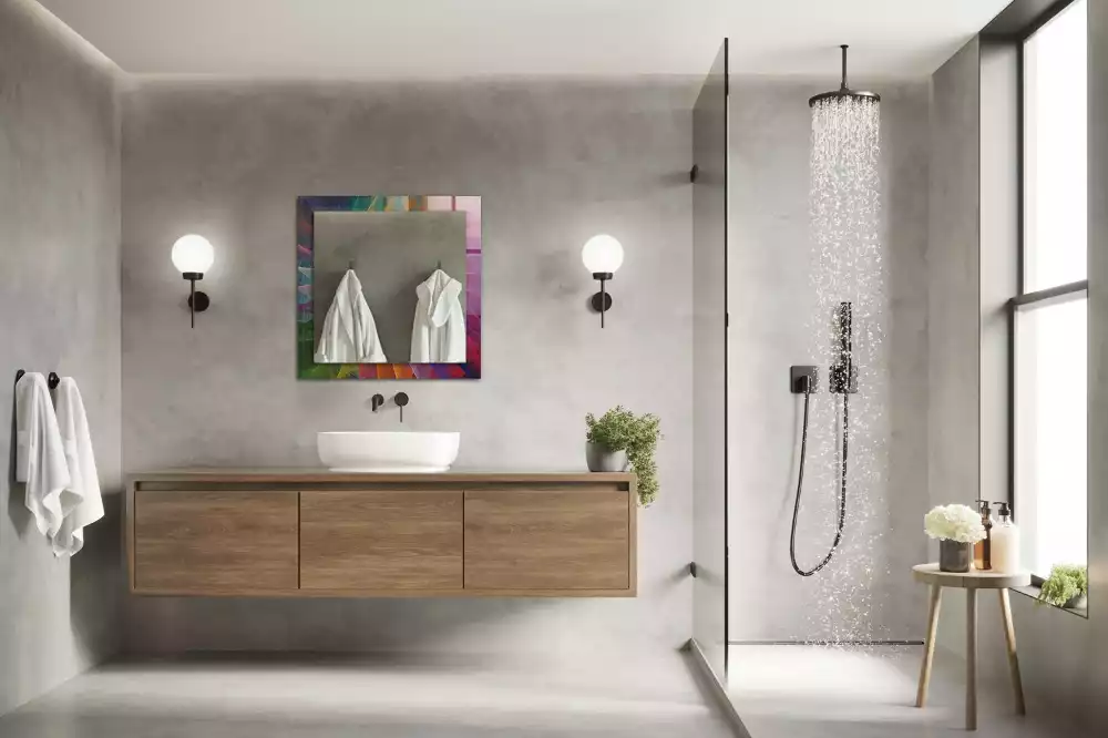 Espelho decorado Espiral abstrata colorida