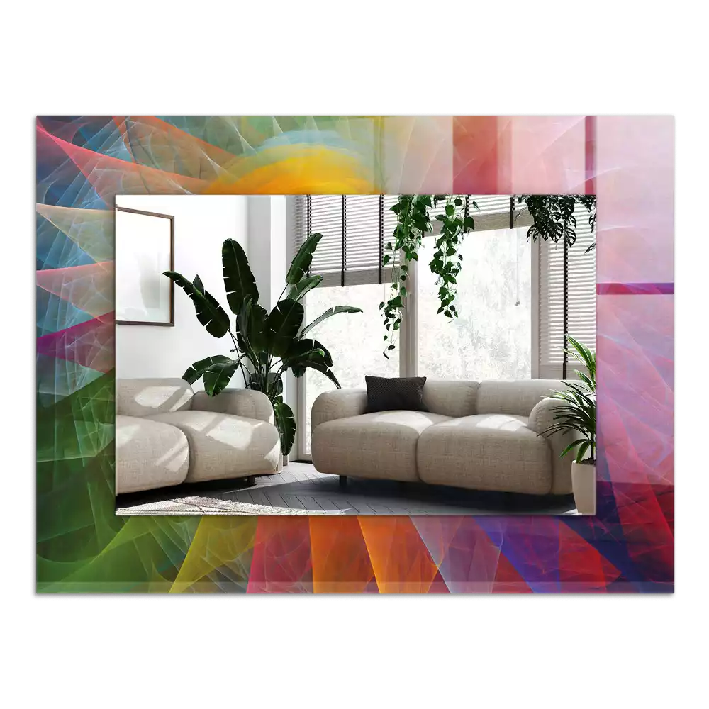 Espelho decorado Espiral abstrata colorida