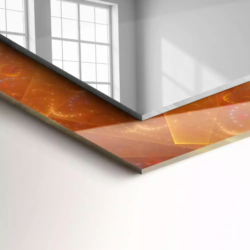 Espelho decorativo Espiral fractal colorida