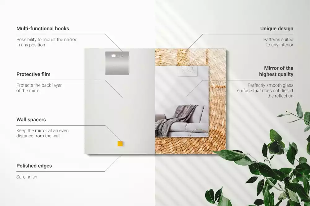 Espelho com moldura decorada Acácia