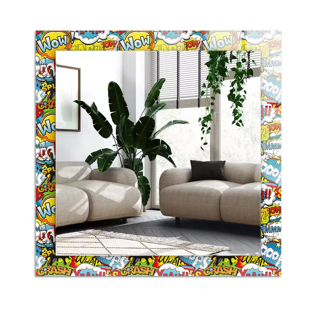 Espelho decorativo Balões de fala coloridos e cômicos