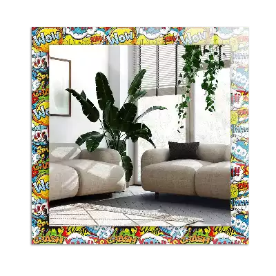 Espelho decorativo Balões de fala coloridos e cômicos