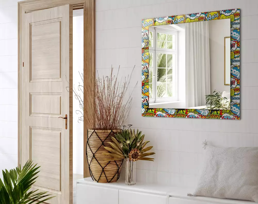 Espelho decorativo Balões de fala coloridos e cômicos