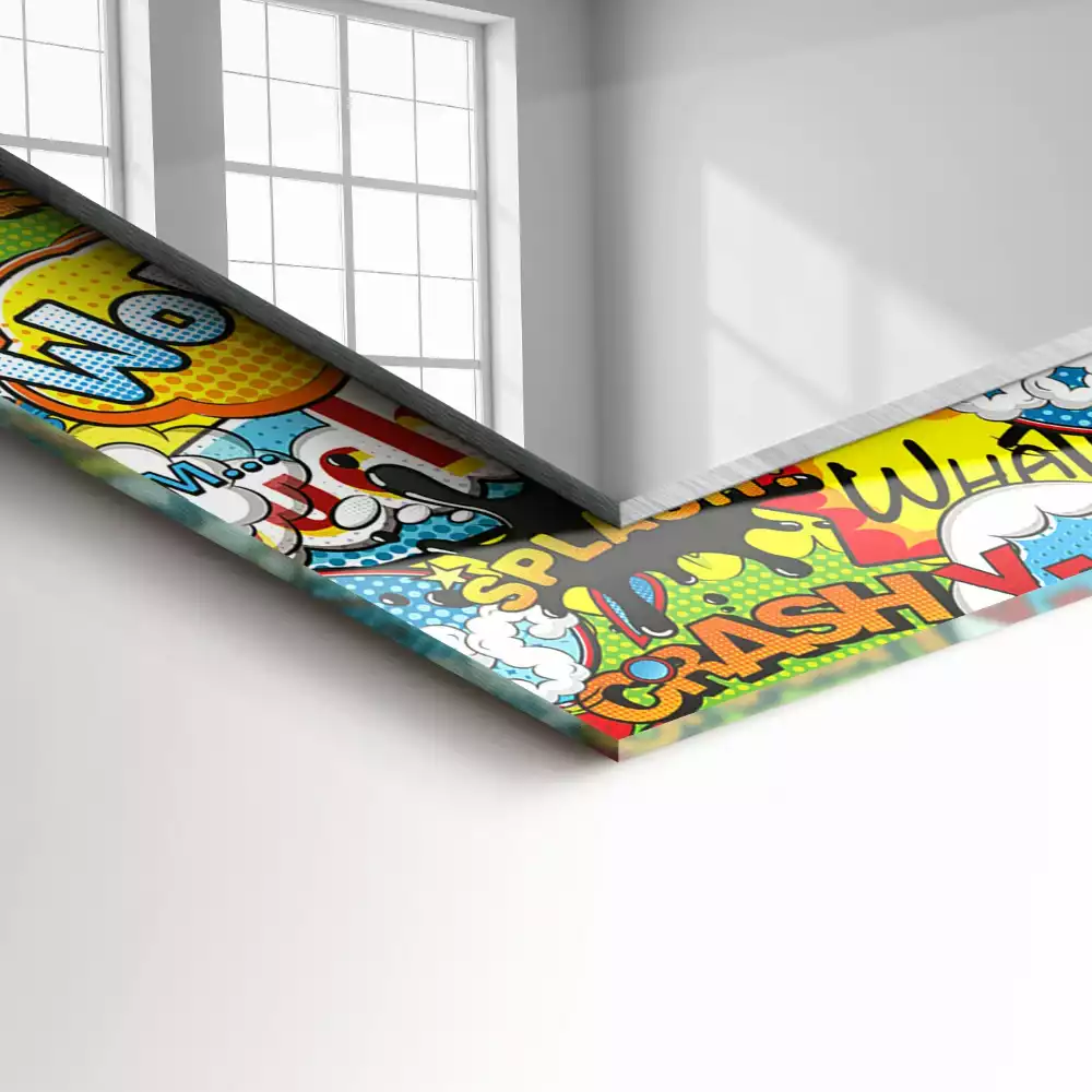 Espelho decorativo Balões de fala coloridos e cômicos