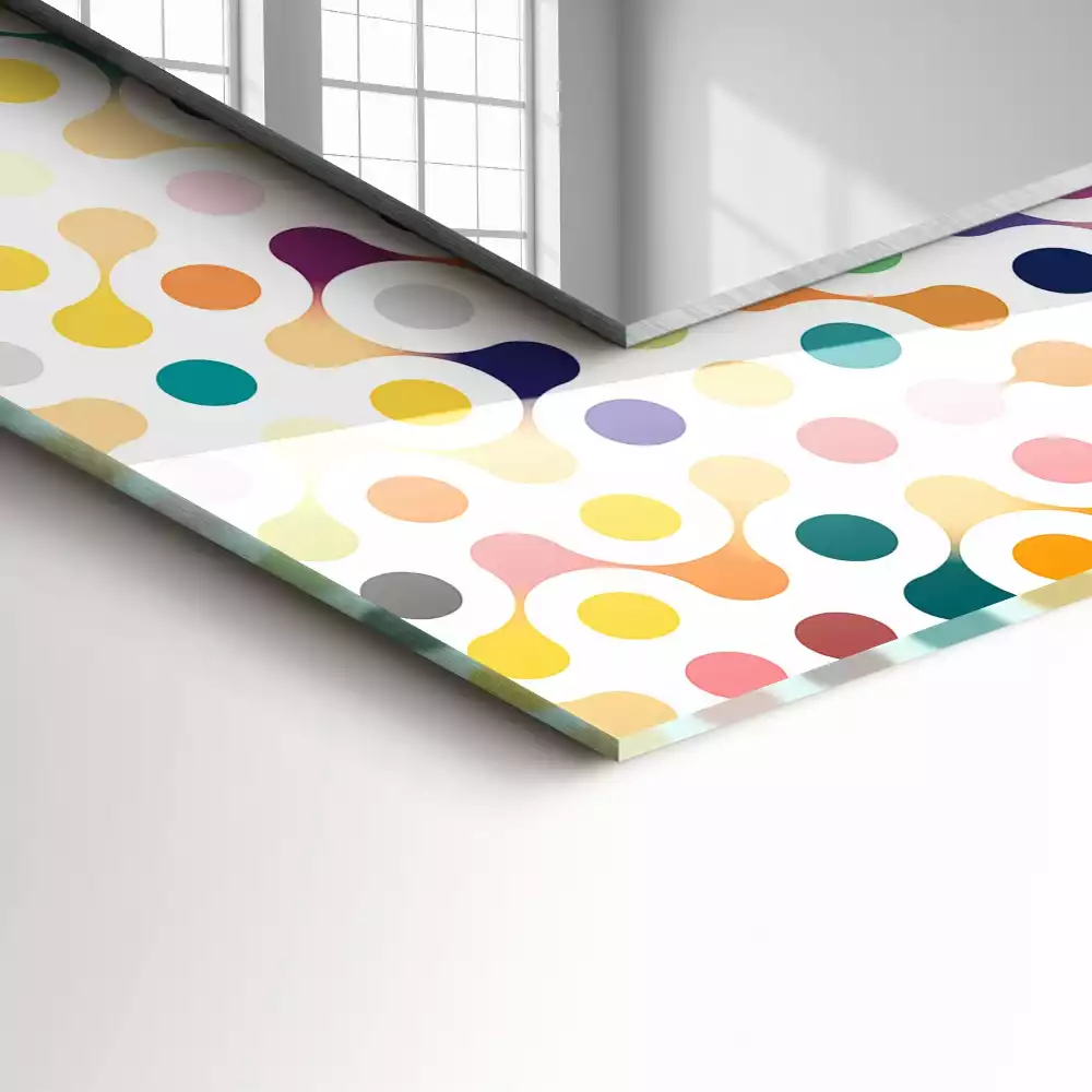 Espelho decorado Padrão geométrico colorido