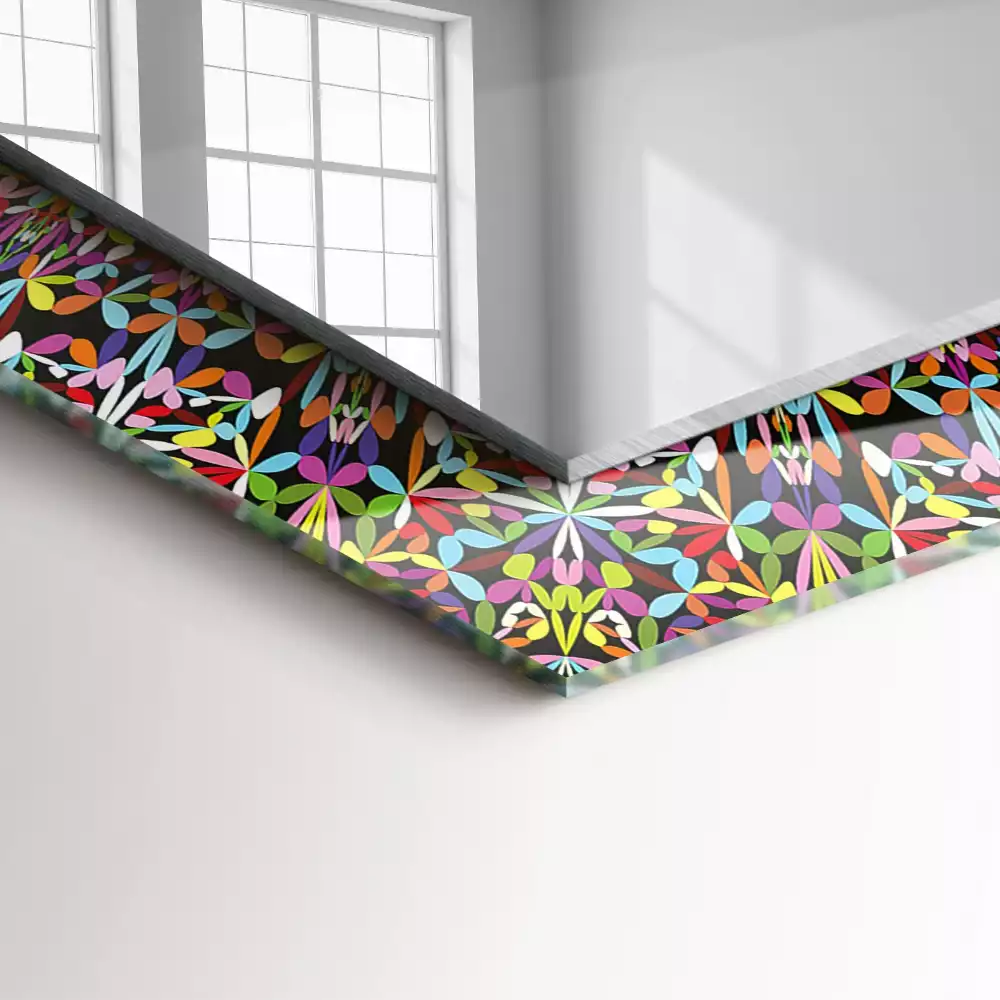 Espelho decorado Padrão de mandala colorido