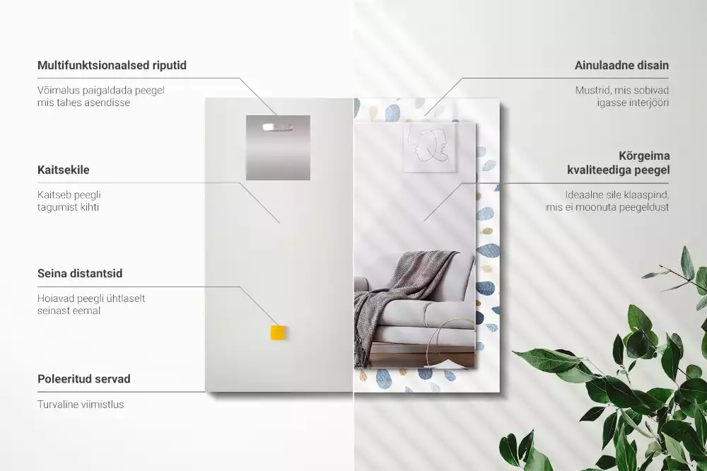 Espelho decorativo Padrão de mandala abstrata