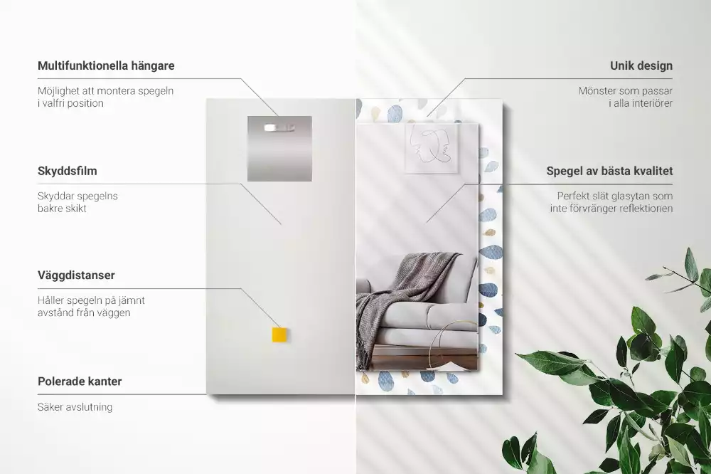 Espelho decorativo Padrão de mandala abstrata