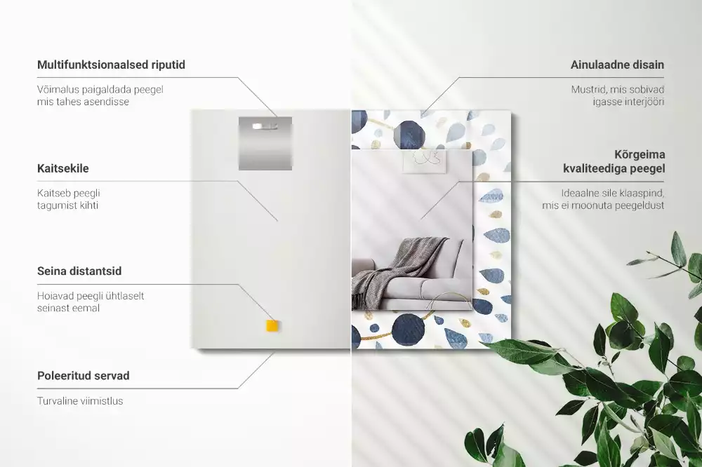 Espelho decorativo Padrão de mandala abstrata