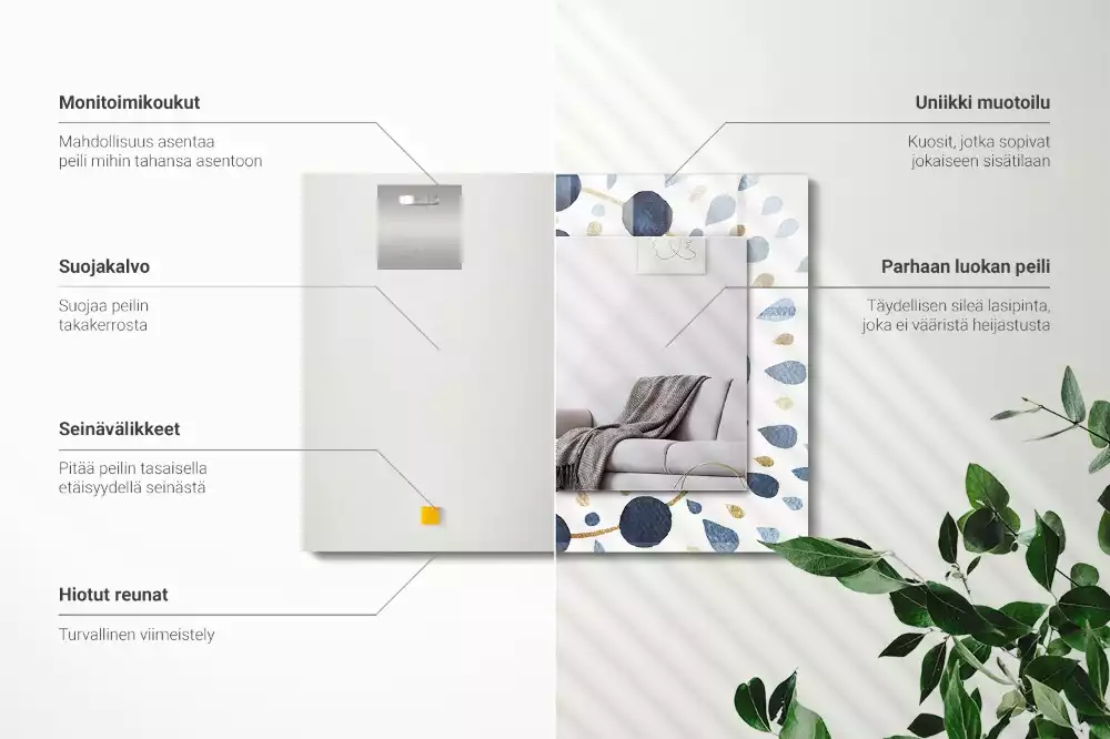 Espelho decorativo Padrão de mandala abstrata