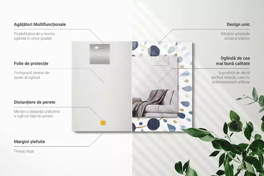 Espelho decorativo Padrão de mandala abstrata